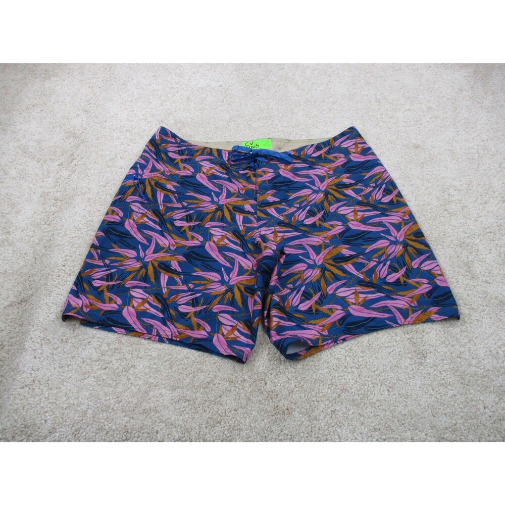 Patagonia Boardshorts Womens 12 Tropical Fusion Blue Pink Stretch Hydropeak 8"